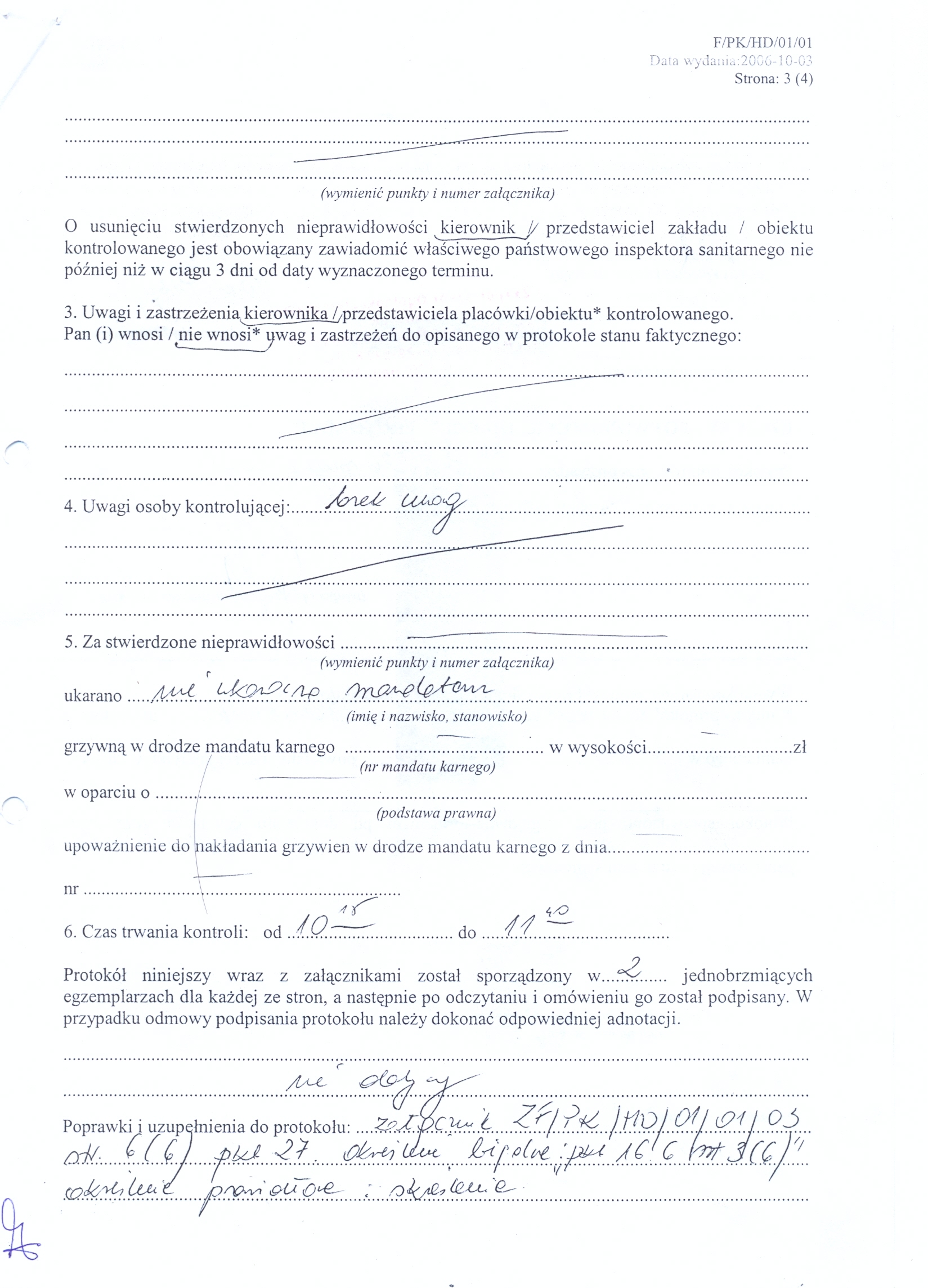 Protok&oacute;ł z kontrolo PSSE-str-3